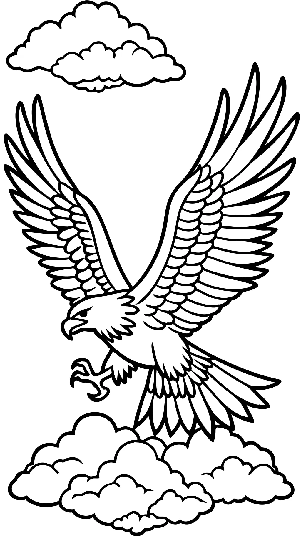 coloring page of an eagle